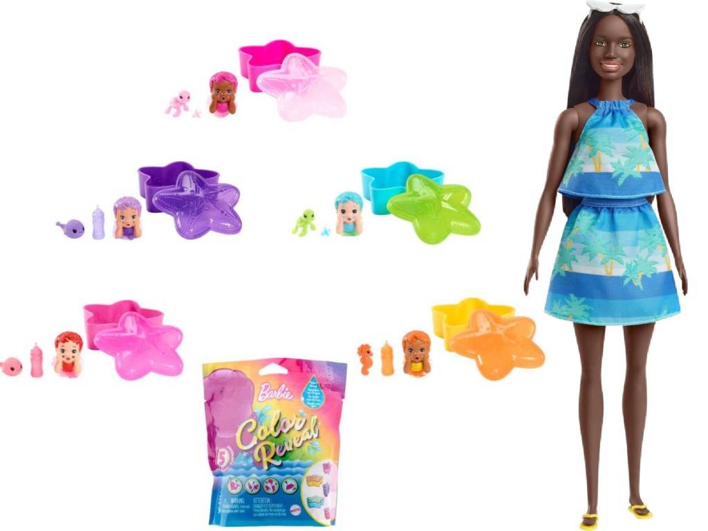 Barbie Color Reveal Babies and Barbie Loves the Ocean Doll