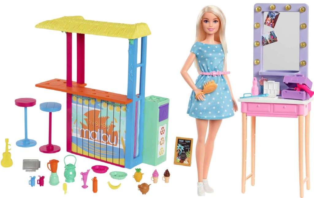Barbie Loves the Ocean Malibu Beach Shack Playset and Barbie: Big City, Big Dreams Barbie