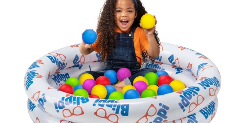 Blippi Inflatable Ball Pit Just $12 on Amazon (Regularly $50) | Includes 35 Balls & 10 Surprise-Filled Balls