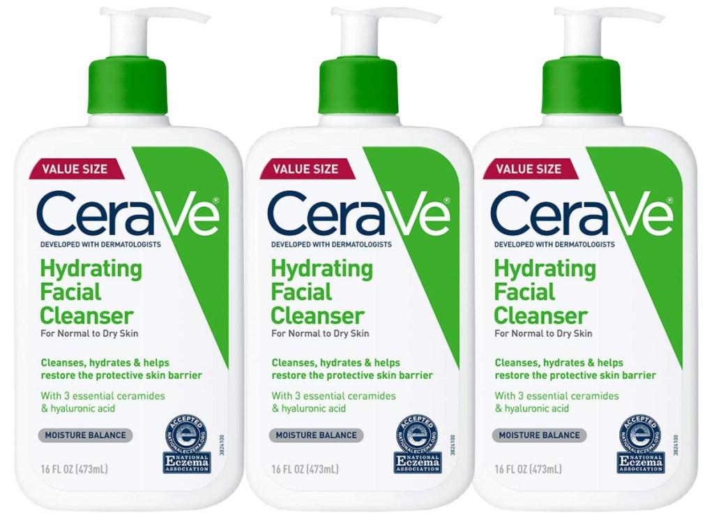 CeraVe Hydrating Facial Cleanser | Moisturizing Non-Foaming Face Wash with Hyaluronic Acid