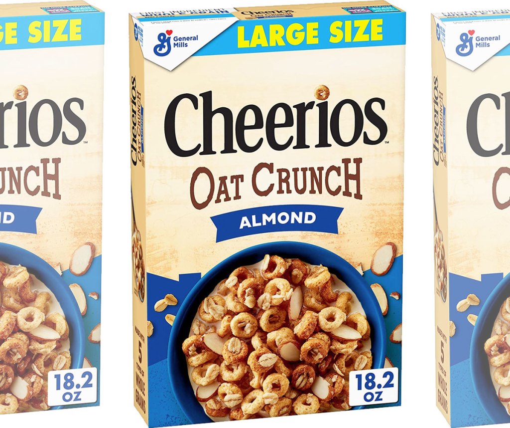 boxes of Cheerios Oat Crunch Almond Cereal