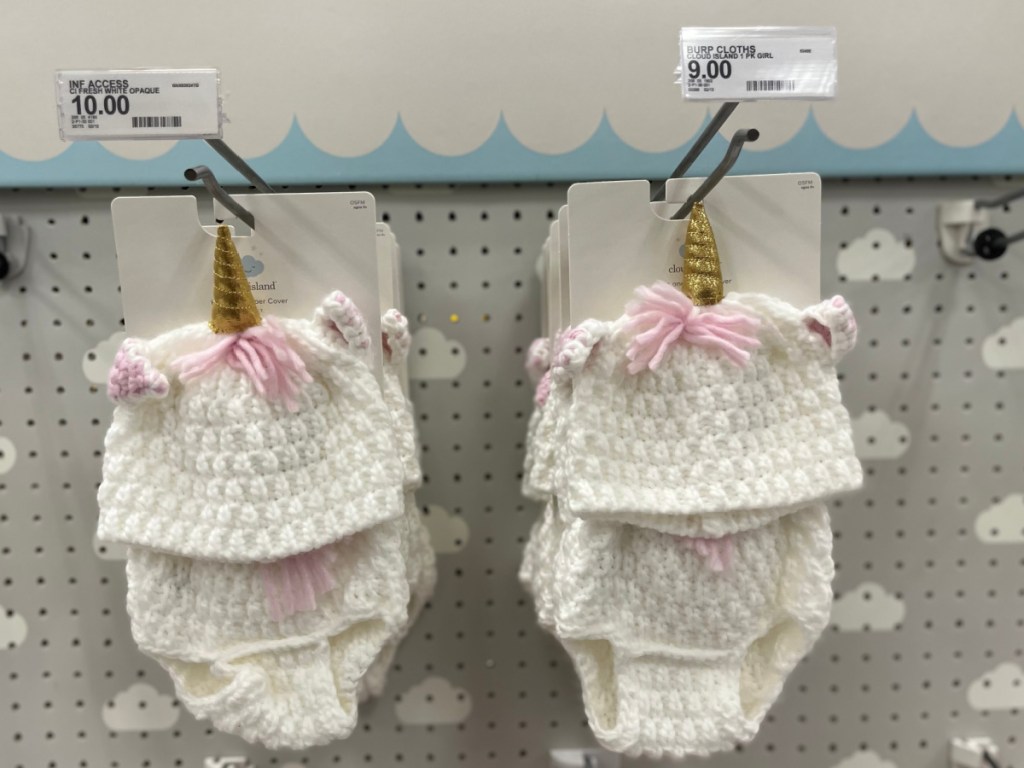 unicorn hat and diaper cover set