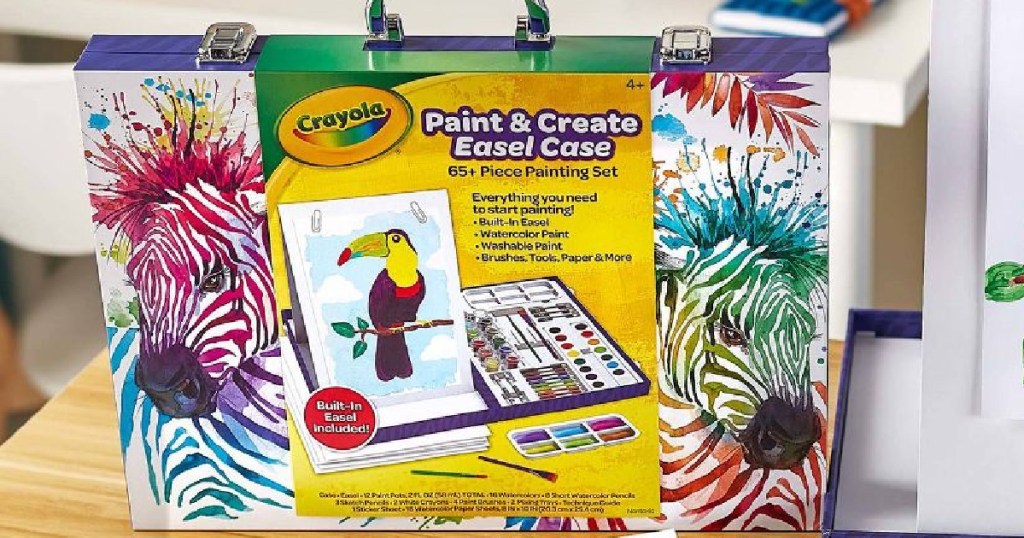 Crayola Paint and Create Easel Case Just 14.99 on Amazon Includes Over 65 Pieces Hip2Save