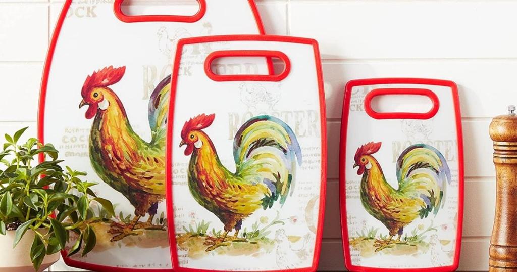 Cuisinart 3-Piece Rooster Cutting Board Collection