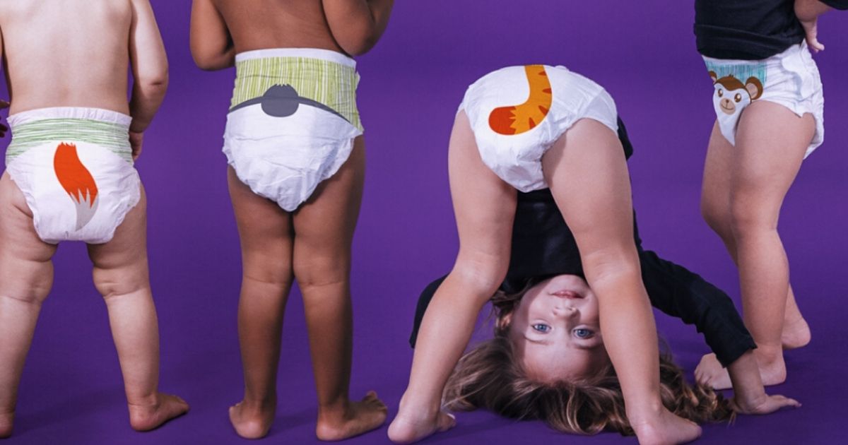 kids wearing Cuties diapers