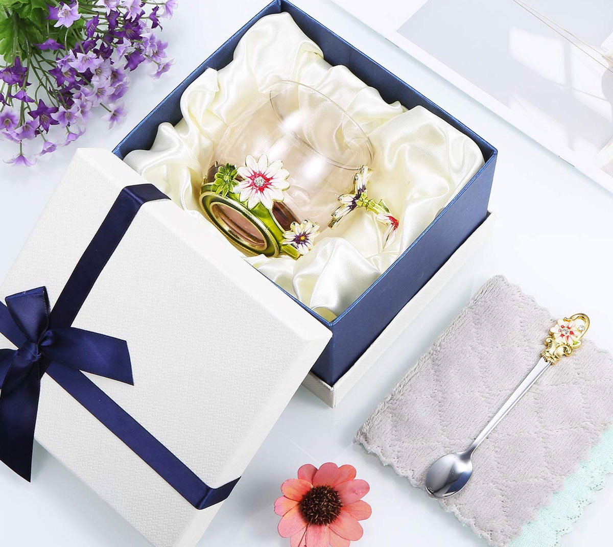 flower teacup in gift box