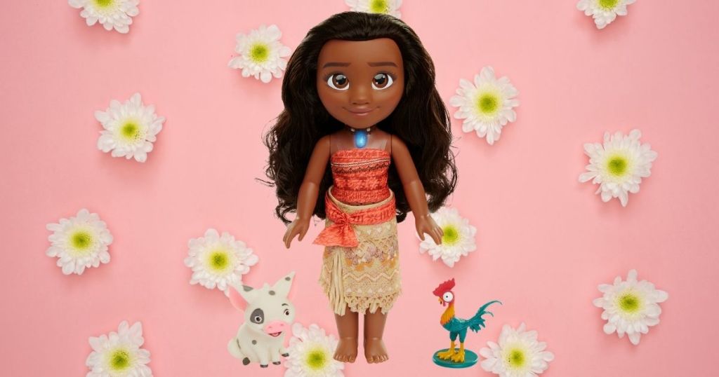 Disney Princess Moana 14" Singing Doll with flower background