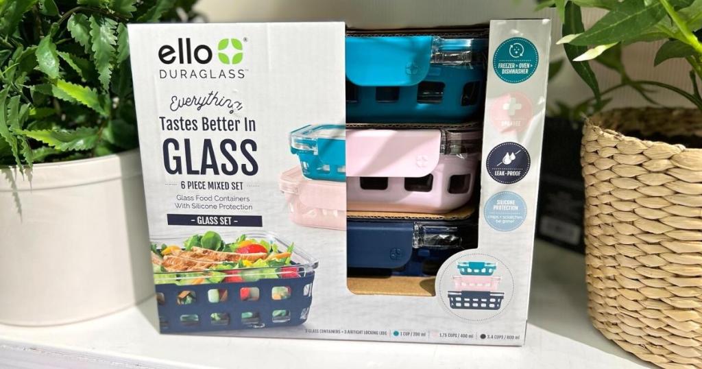 Ello 6-Piece Glass Food Storage Set