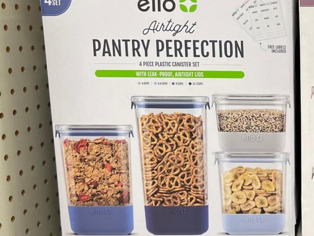Ello 8-Piece Plastic Food Storage Canisters w/ Airtight Lids