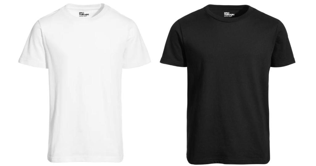 Epic Threads Boys Solid Basic Tee in white and black
