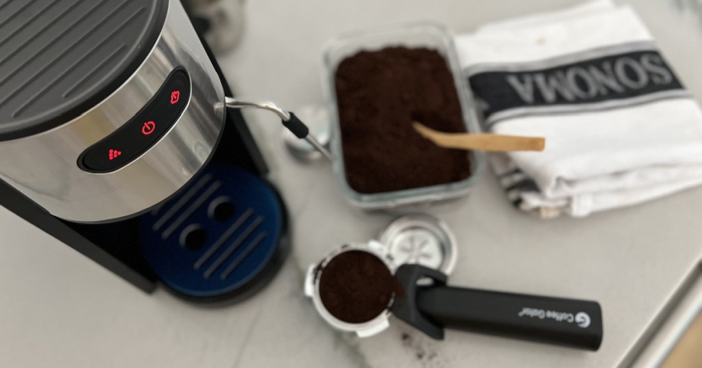 espresso maker on kitchen counter