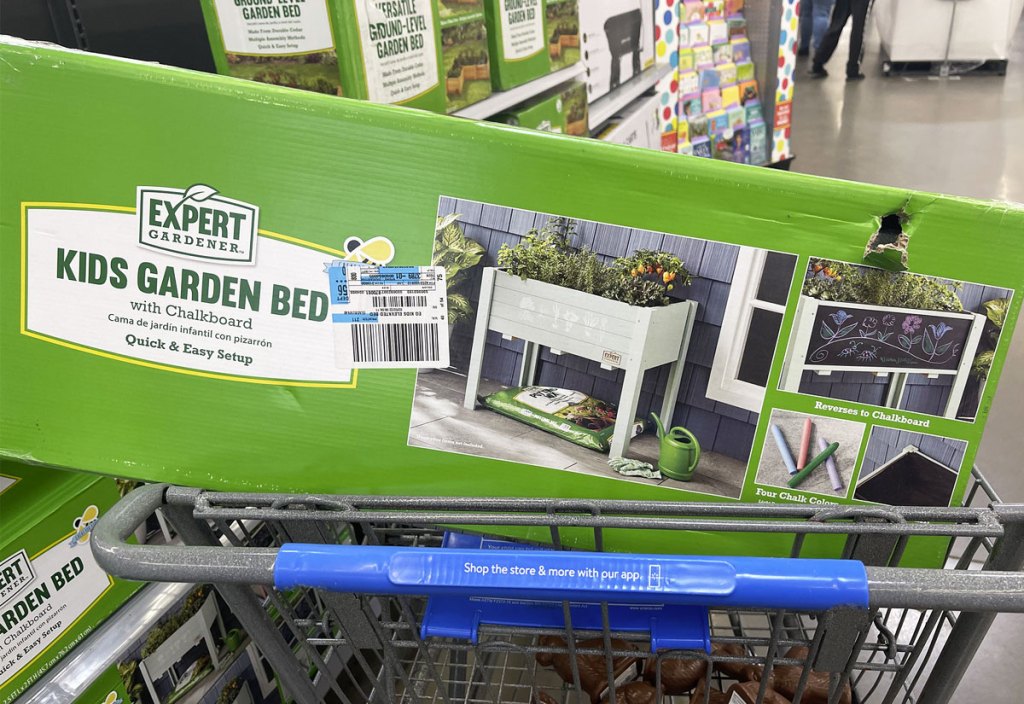 kids raised garden bed kit in walmart shopping cart