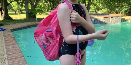 Foldable Kids Mesh Backpack Only $13.88 Shipped on Jane.com (Regularly $25) | Great for Water Parks & Pool Days