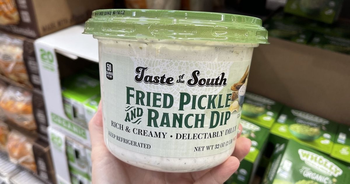 HUGE Fried Pickle & Ranch Dip Now Available at Costco 32Ounce Tub