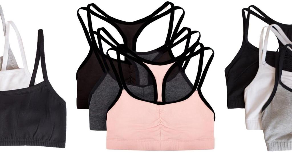Highly Rated Fruit of the Loom 3-Packs of Sports Bras from $6.18