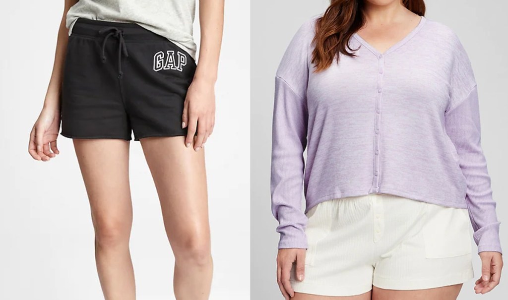 gap factory women's shorts and cardigan