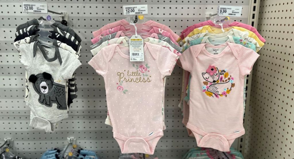 Gerber baby bodysuits at Target