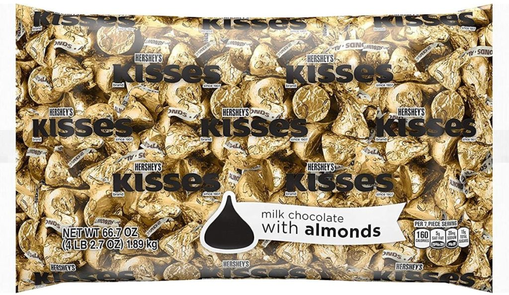 Huge 400-count bag of Hershey Kisses w/ Almonds