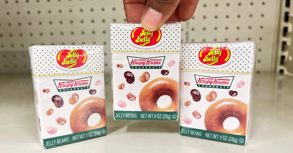three small boxes of donut-flavored jelly beans