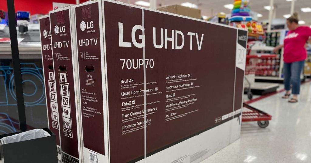 televisions in box at store 