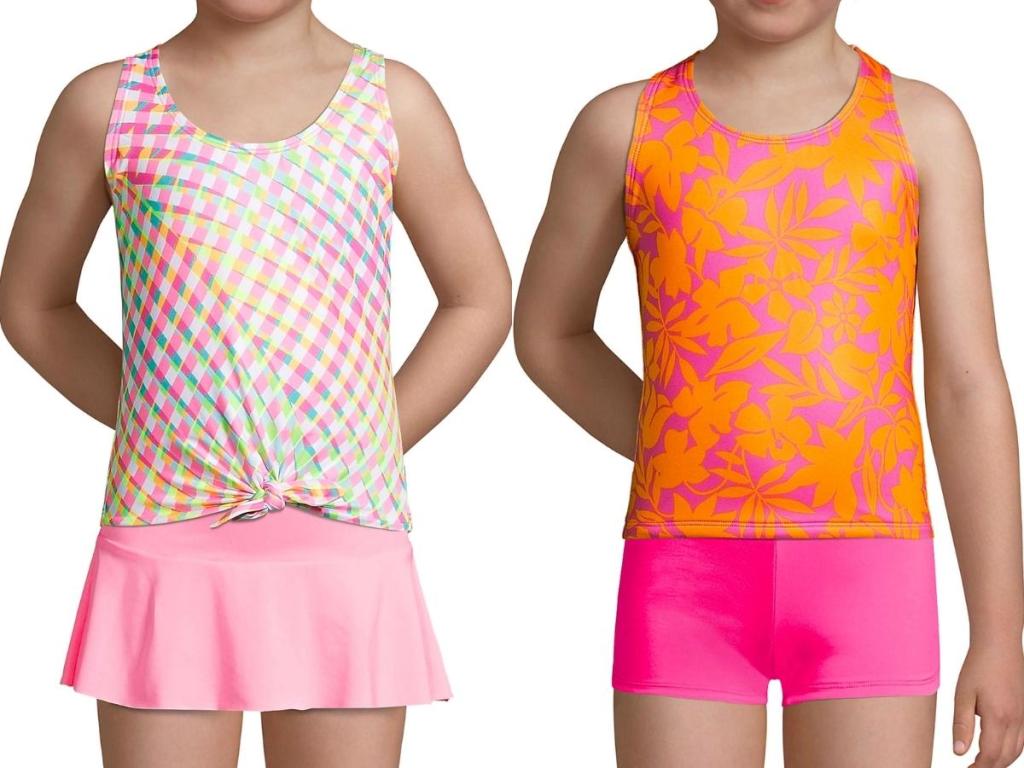 Lands' End Girls Tankini Swimsuit Tops