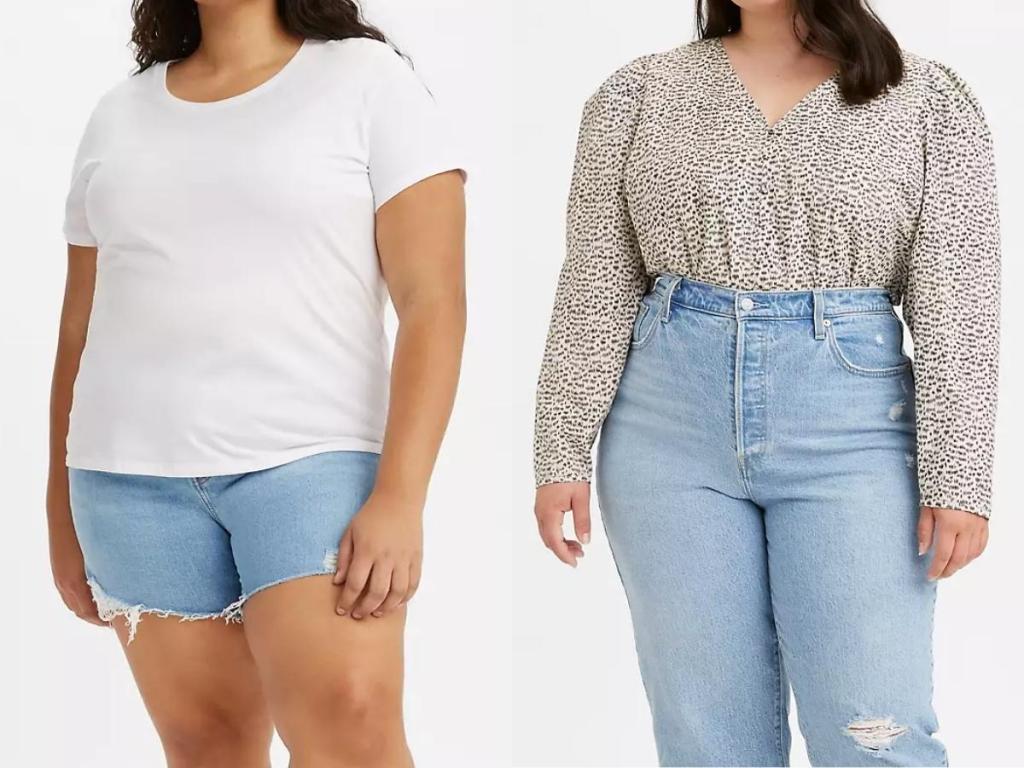 levi's women's plus size tee and blouse