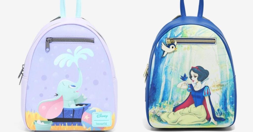 loungefly disney dumbo and snow white mini backpacks
