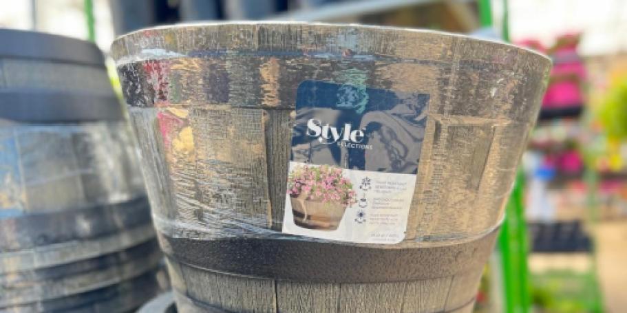 Lowe’s Whiskey Barrel Planters Just $11 (Reg. $23) – Today Only!