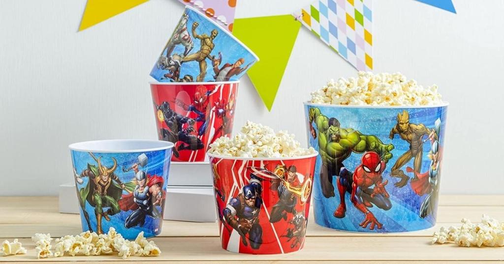 Marvel Universe Movie Night Reusable Popcorn Bowl Set