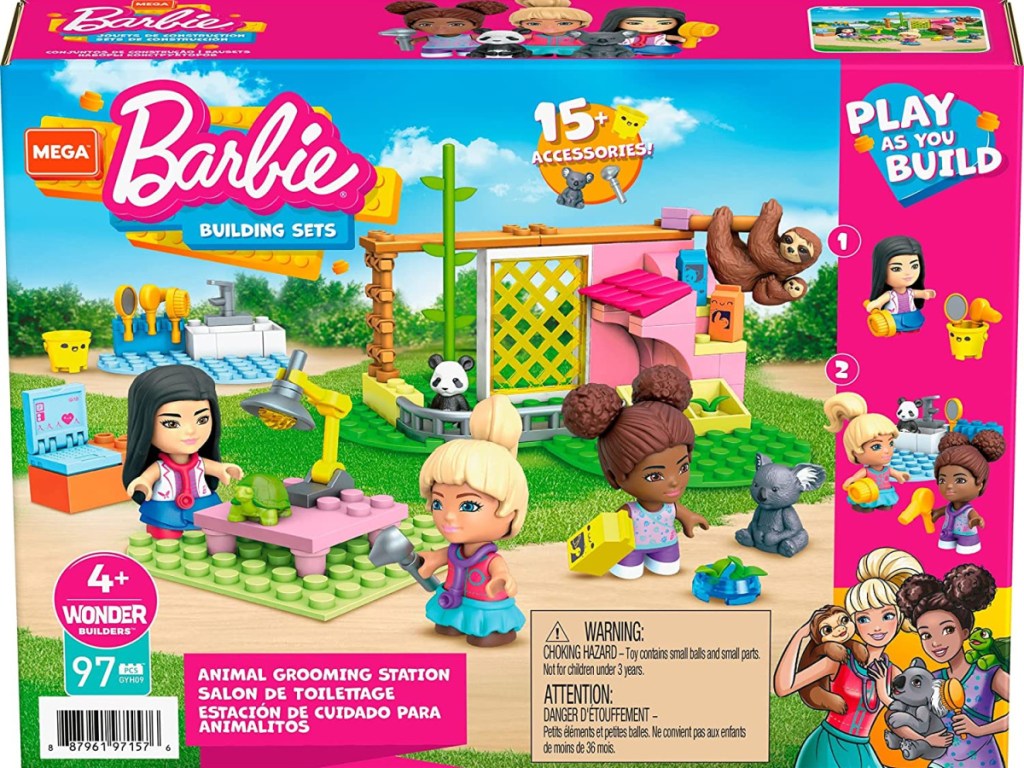 Mega Barbie Animal Grooming Station Building Set 108 pieces