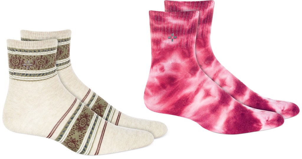 two pairs of mens socks