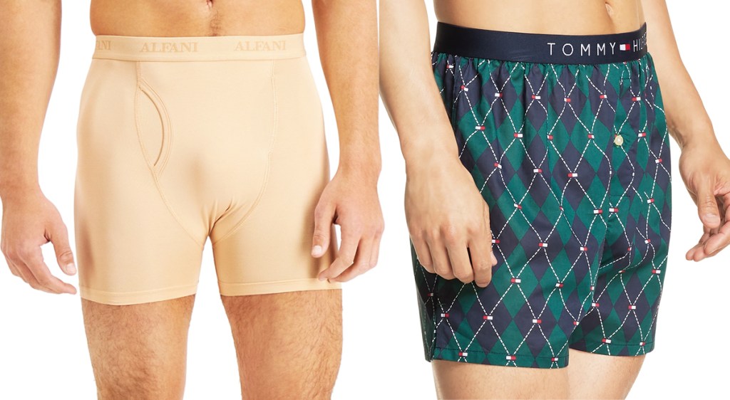 two men modeling underwear