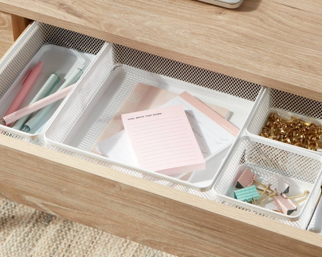 Mesh Desk Organizers in a drawer