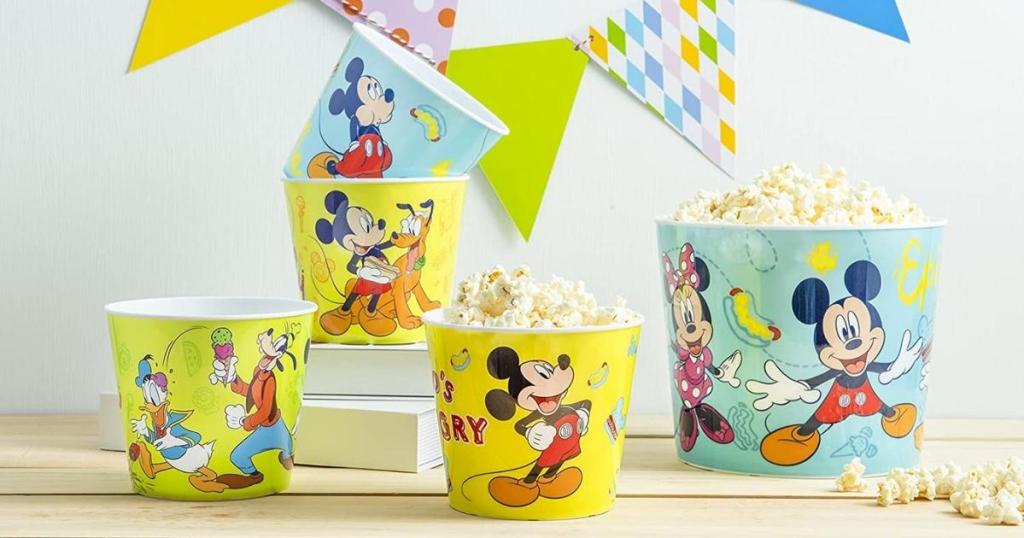 Disney Mickey & Minnie Movie Night Reusable Popcorn Bowl Set