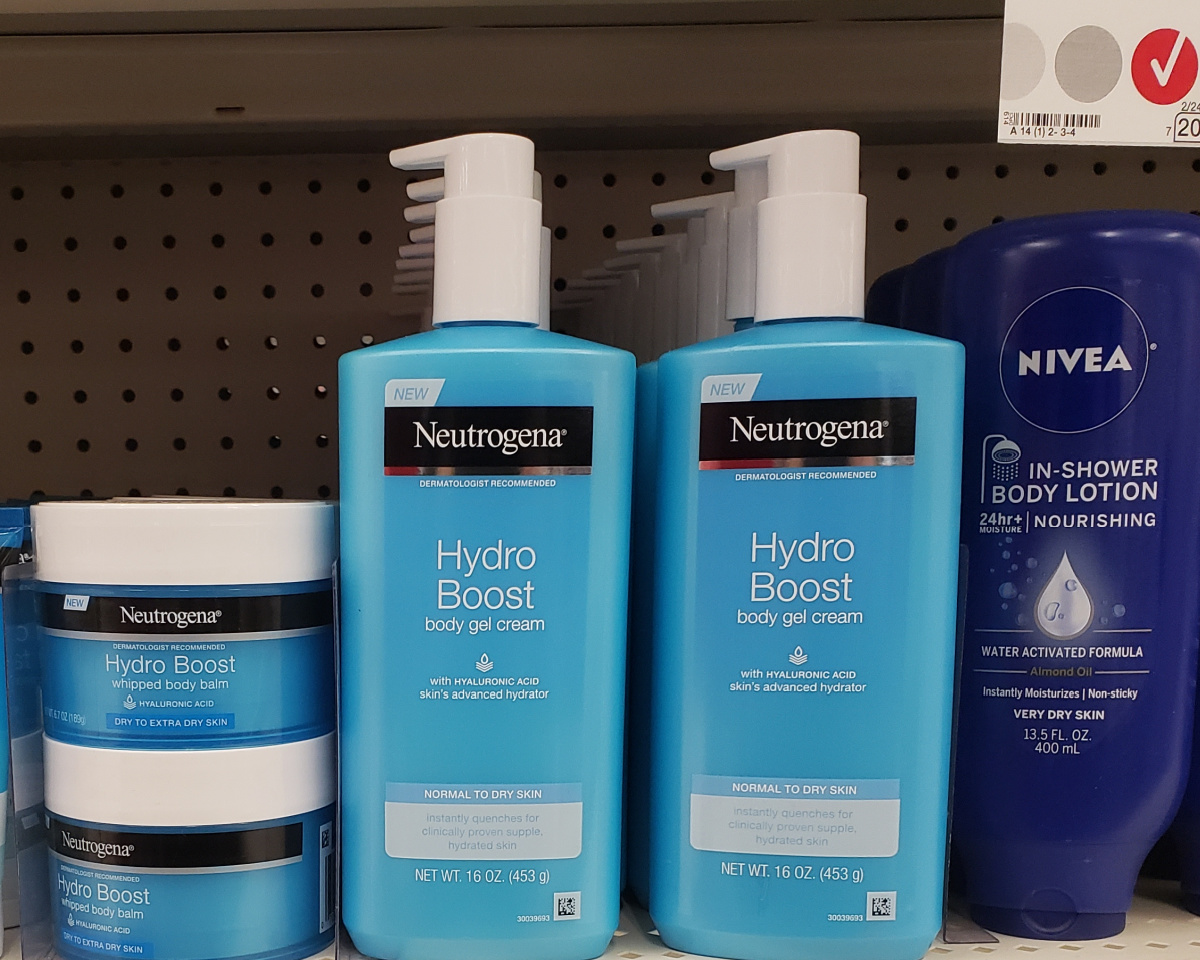 Neutrogena products on a store shelf