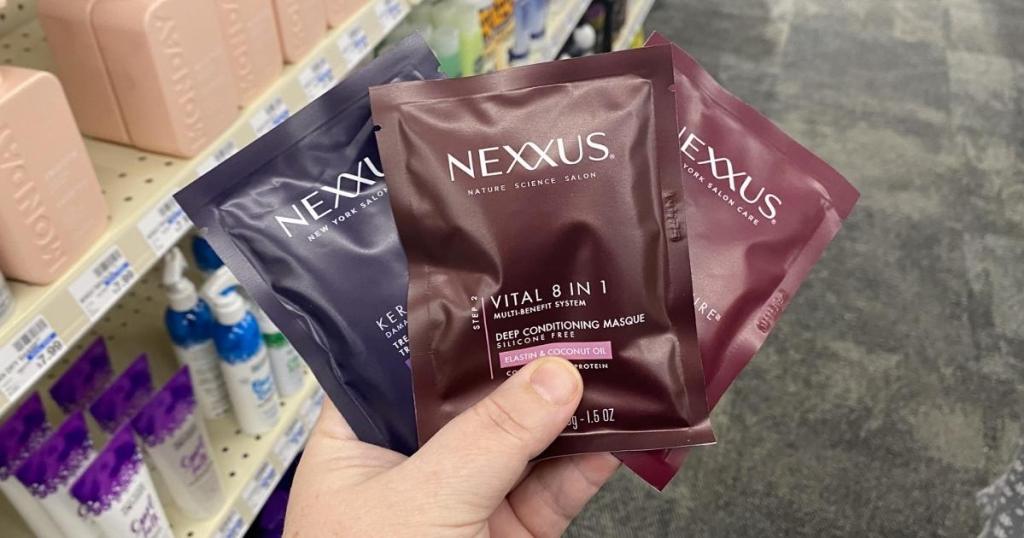 nexxus hair masks packs in store