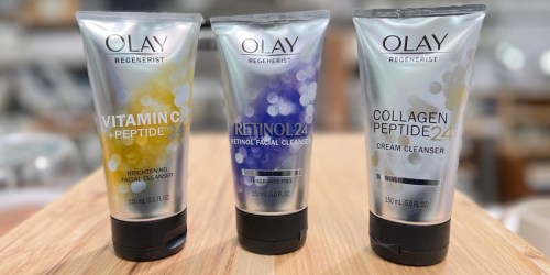 Olay 3-Piece Gift Set + FREE Pouch Just $17.82 Shipped | Includes THREE Full-Size Cleansers