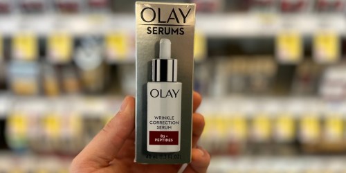 Olay Wrinkle Correction Facial Serum Only $24.99 Shipped | Comes w/ a Free Travel Pouch