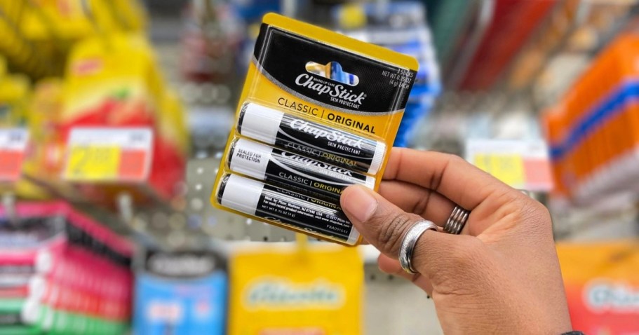 ChapStick Lip Balm 3-Pack Only $2.91 Shipped on Amazon (97¢ Each)