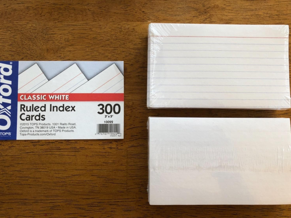 Ruled Index Cards 10022 3 x 5 1 Pack of 300 White 