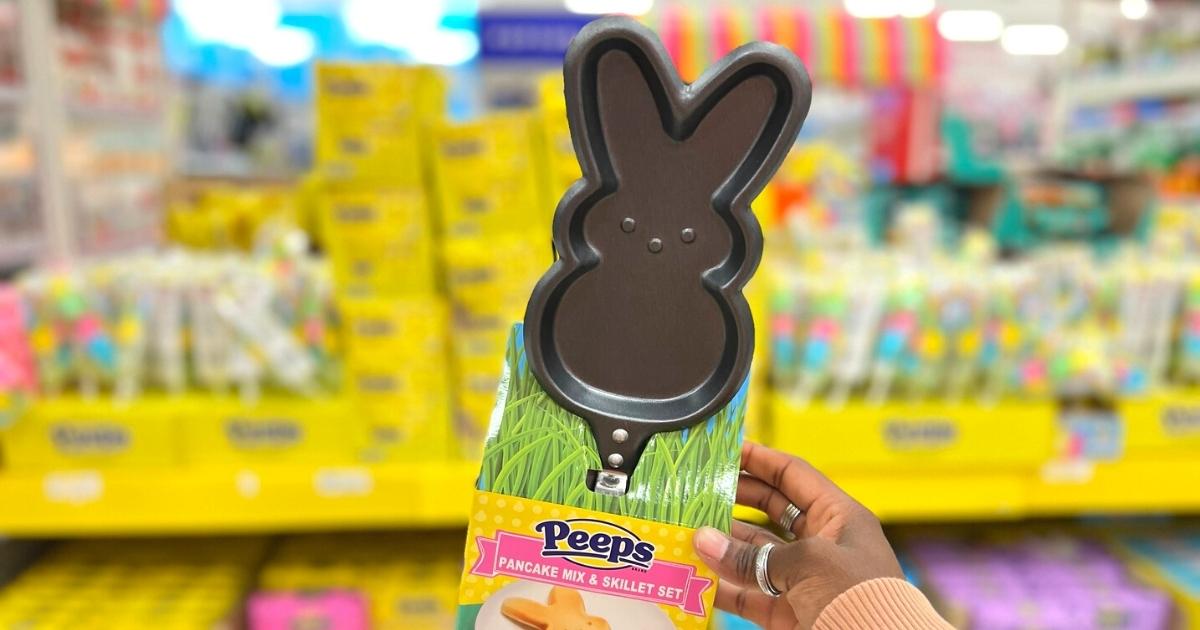 Peeps Easter Bunny Shaped Pancake Mix and Skillet Gift Set 