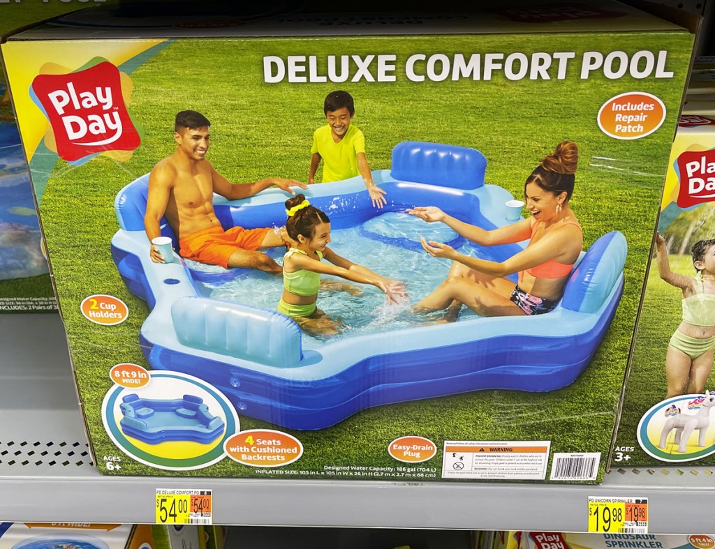inflatable pool with seats
