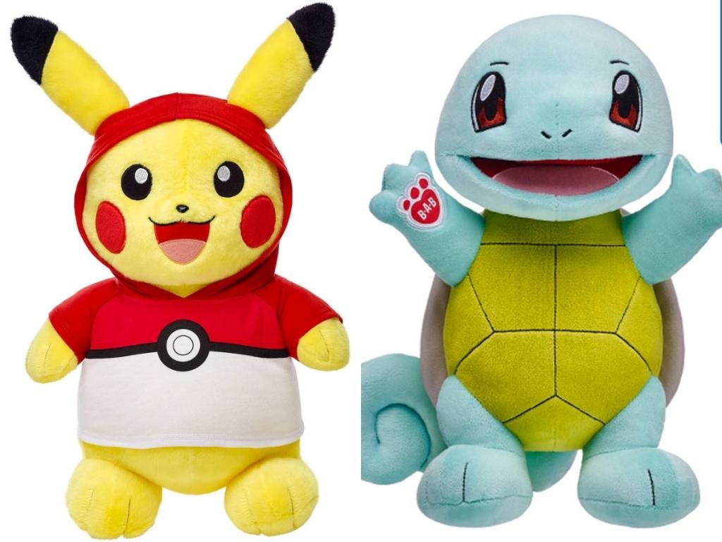 pokemon pikachu and squirtle build a bear bundle