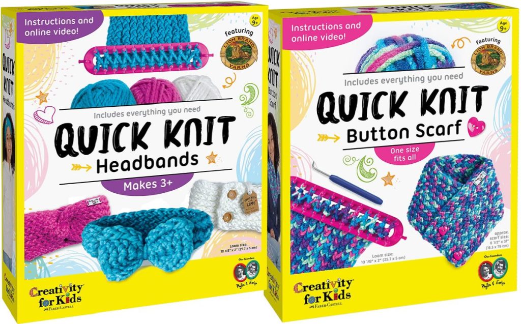 two knitting craft kits