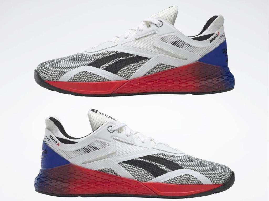 Reebok Men's Nano X1 Training Shoes in White/Red/Blue