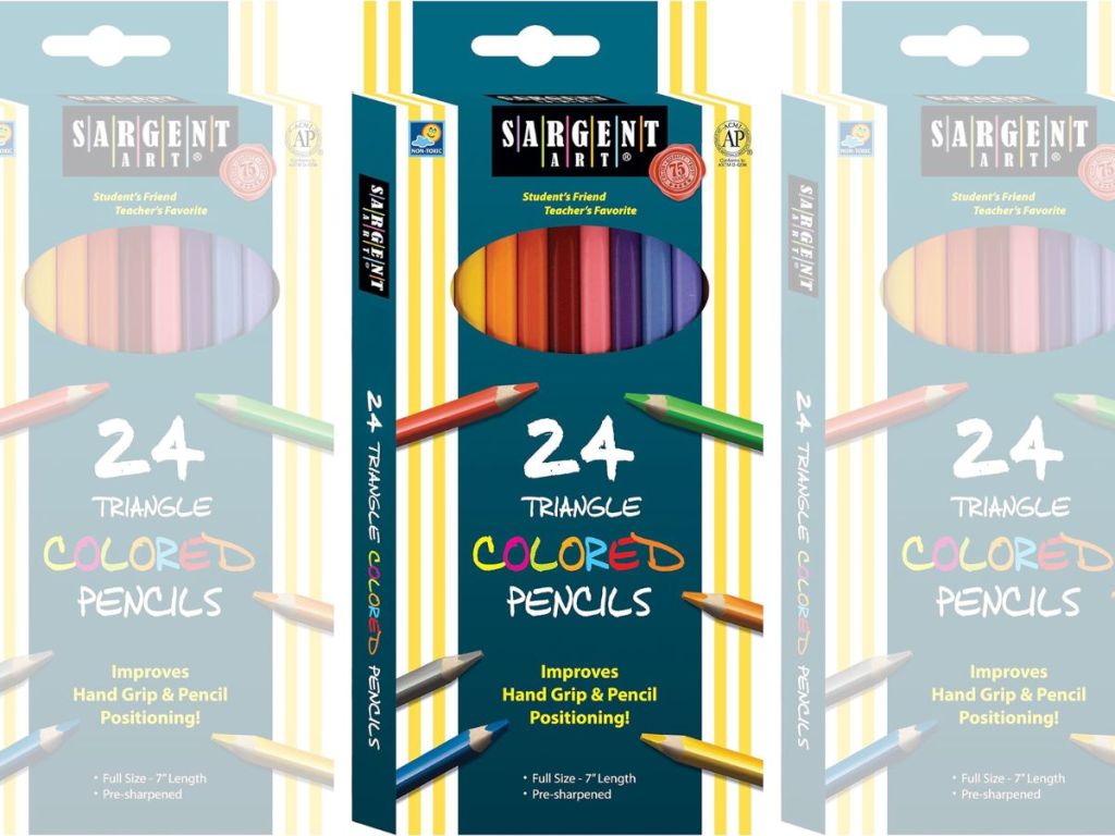 3 boxes of Sargent Art Triangle Colored Pencils