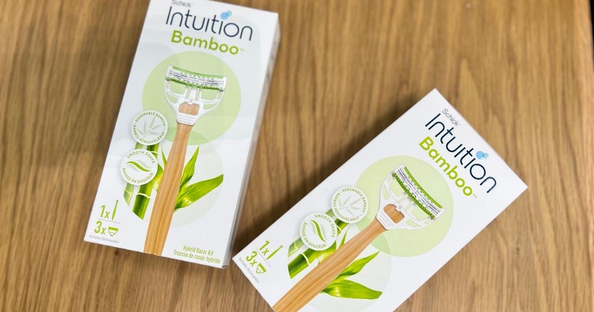 Schick Intuition Women's Bamboo Recyclable Disposable Razors 3-Pack
