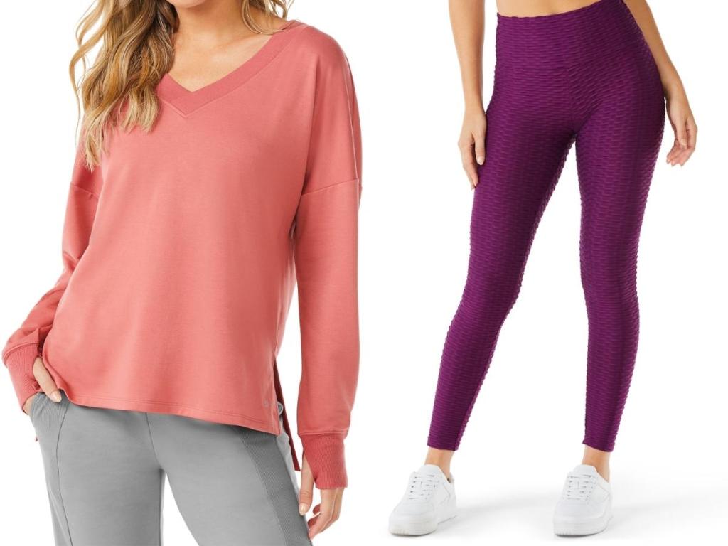 sofia active fleece pullover and lifting leggings