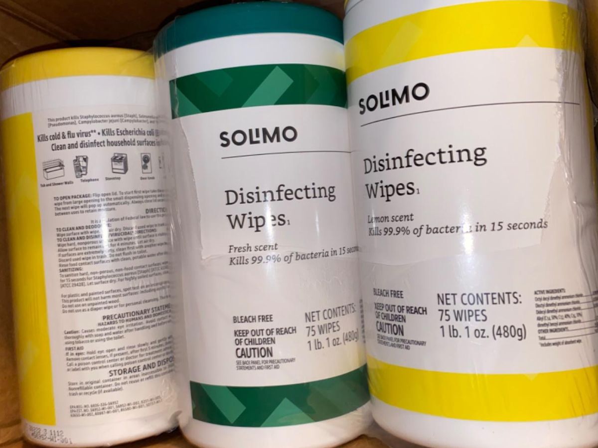 Solimo Disinfecting Wipes 225Count Only 7 Shipped on Amazon Kills