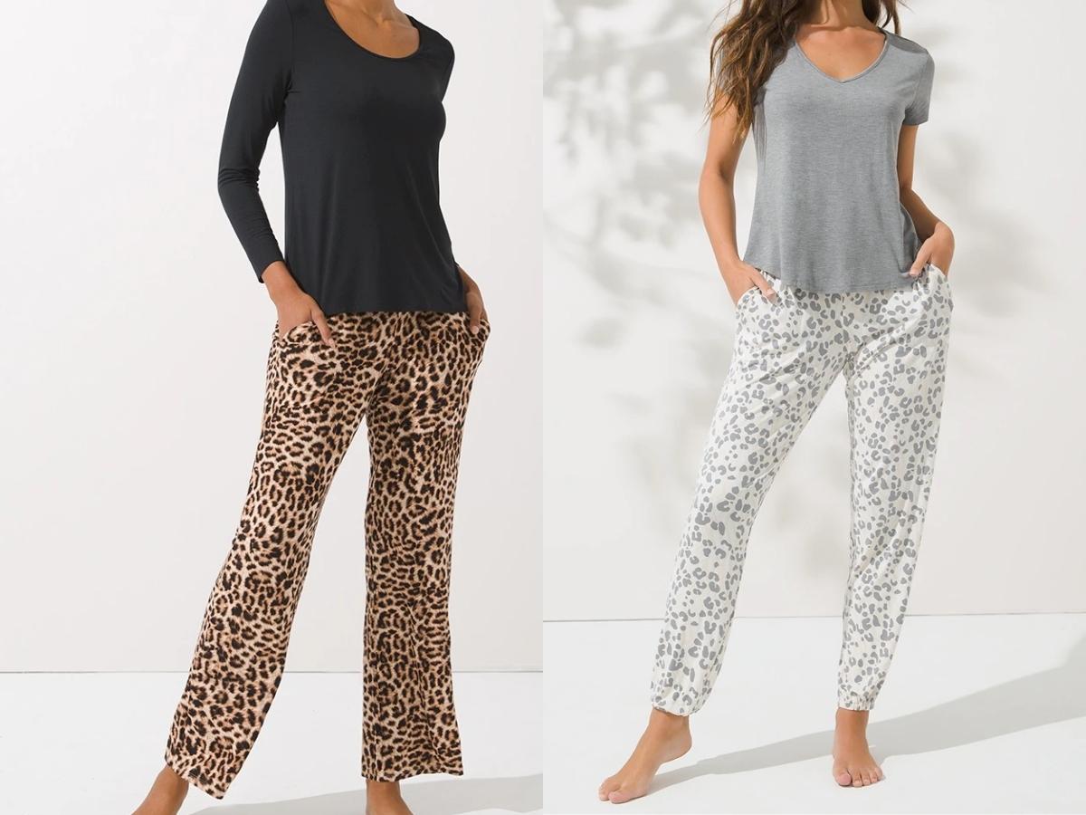 soma women's leopard print pajama sets